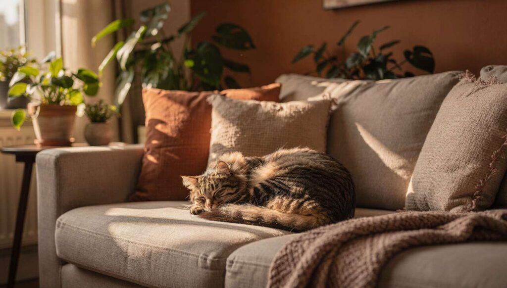 Jak koty wybierają miejsce do spania? Badanie ujawnia 3 kluczowe czynniki