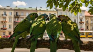 Zielone papugi w polskich miastach: skąd się wzięły i czy stanowią zagrożenie?