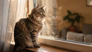 7 zachowań kota, które świadczą o tęsknocie za właścicielem