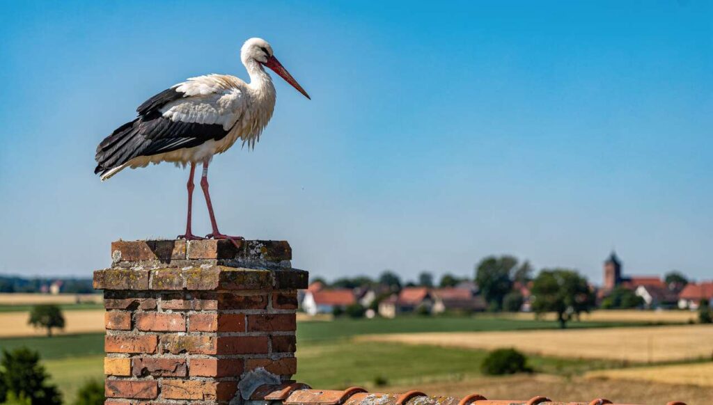 Bocian w kominie czy na słupie: eksperci z PTOP tłumaczą, dlaczego ptaki zmieniają miejsca gniazdowania