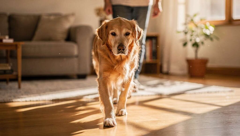 Dlaczego stare psy chodzą za właścicielem po domu? Weterynarz wymienia przyczynę, którą warto zbadać