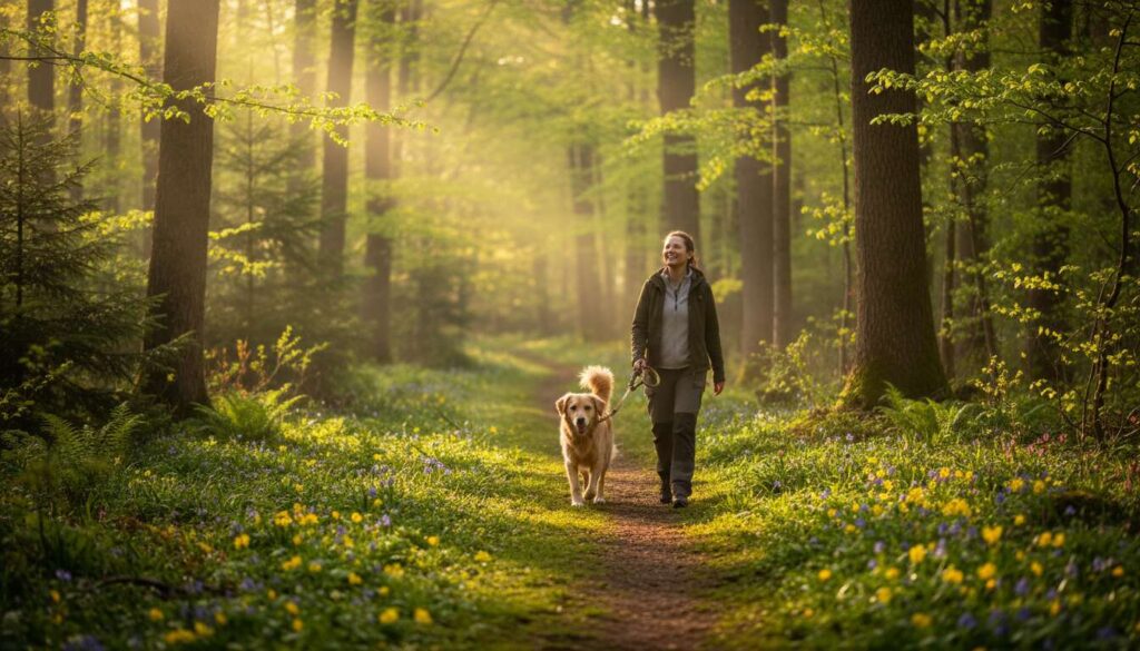 Lasy Państwowe ostrzegają: spacer z psem w lesie w kwietniu wymaga nowych zasad