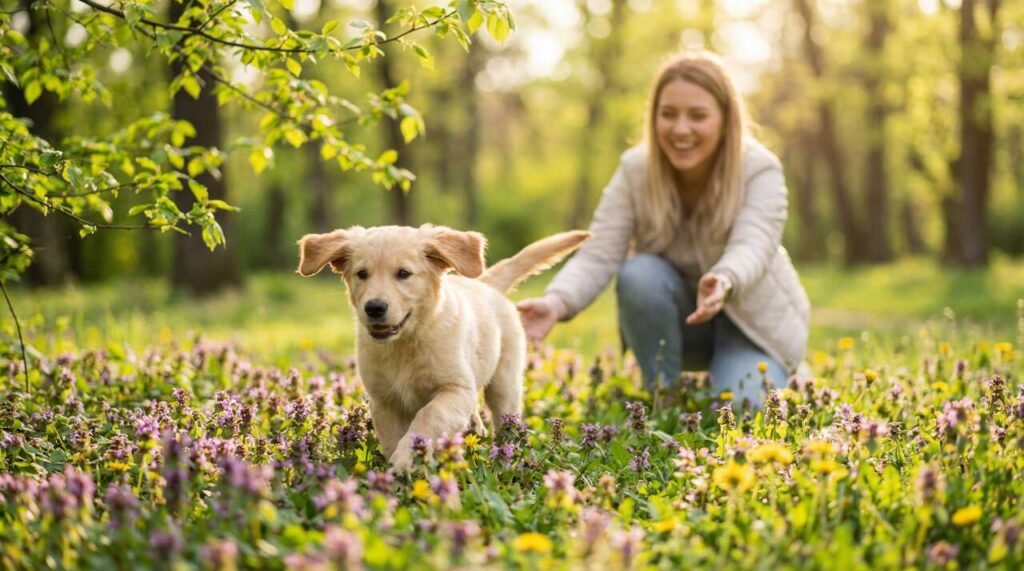 Pierwsze spacery szczeniaka wiosną: trener z Łodzi wymienia 5 błędów, które popełnia 80% właścicieli